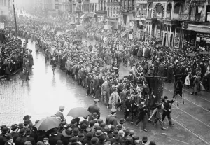 March in New York City on Workers' Day, May 1, 1909. Library of Congress, Washington, D.C. (digital. id. ggbain 03321)